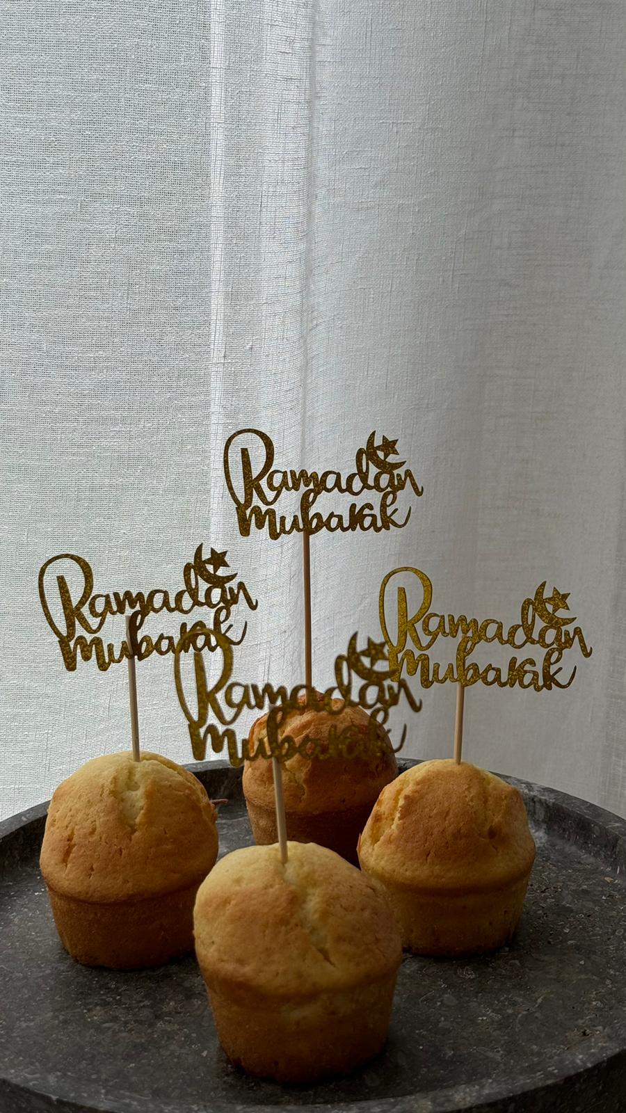 Cupcake Topper Ramadan Gold