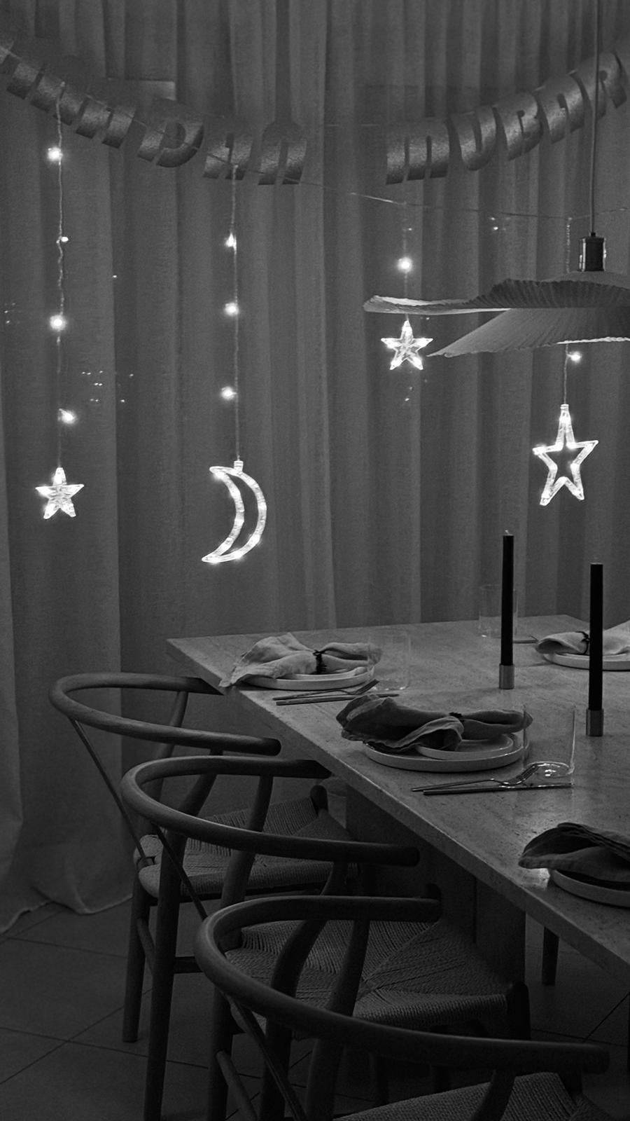 Lichterkette Sterne & Mond