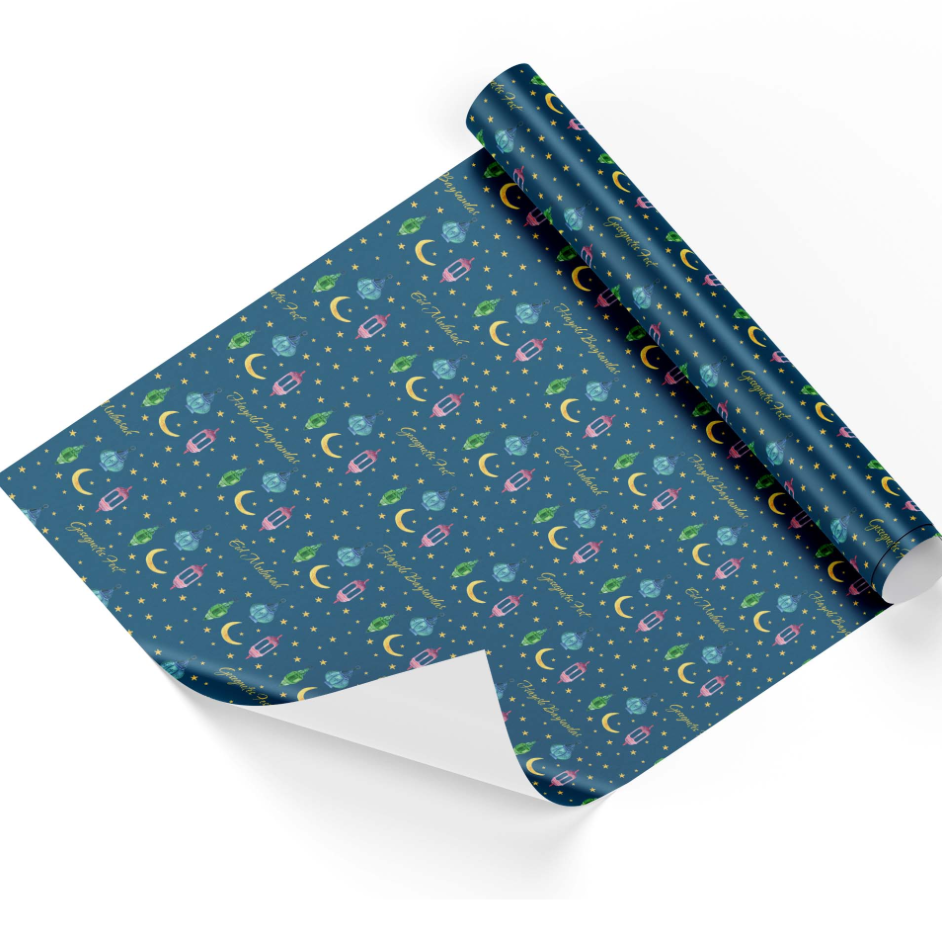 5 Bögen Geschenkpapier “Laterne”