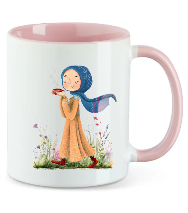 Mädchen mit Tasse Rosa