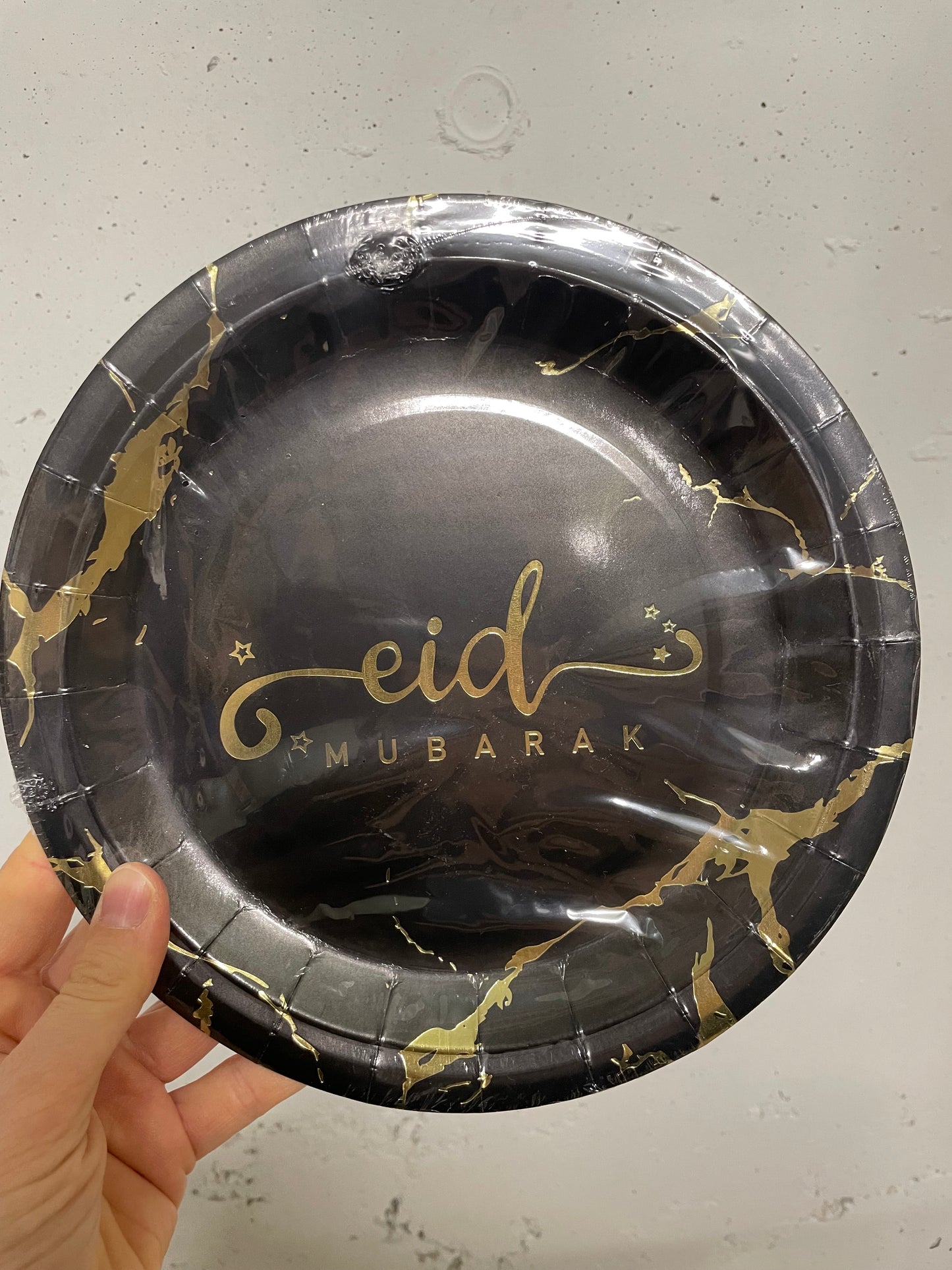 Gratis - Eid Mubarak Teller schwarz