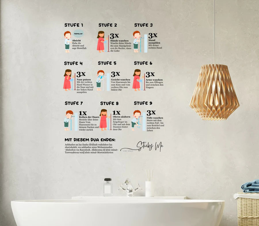 Wandsticker "Wudu"