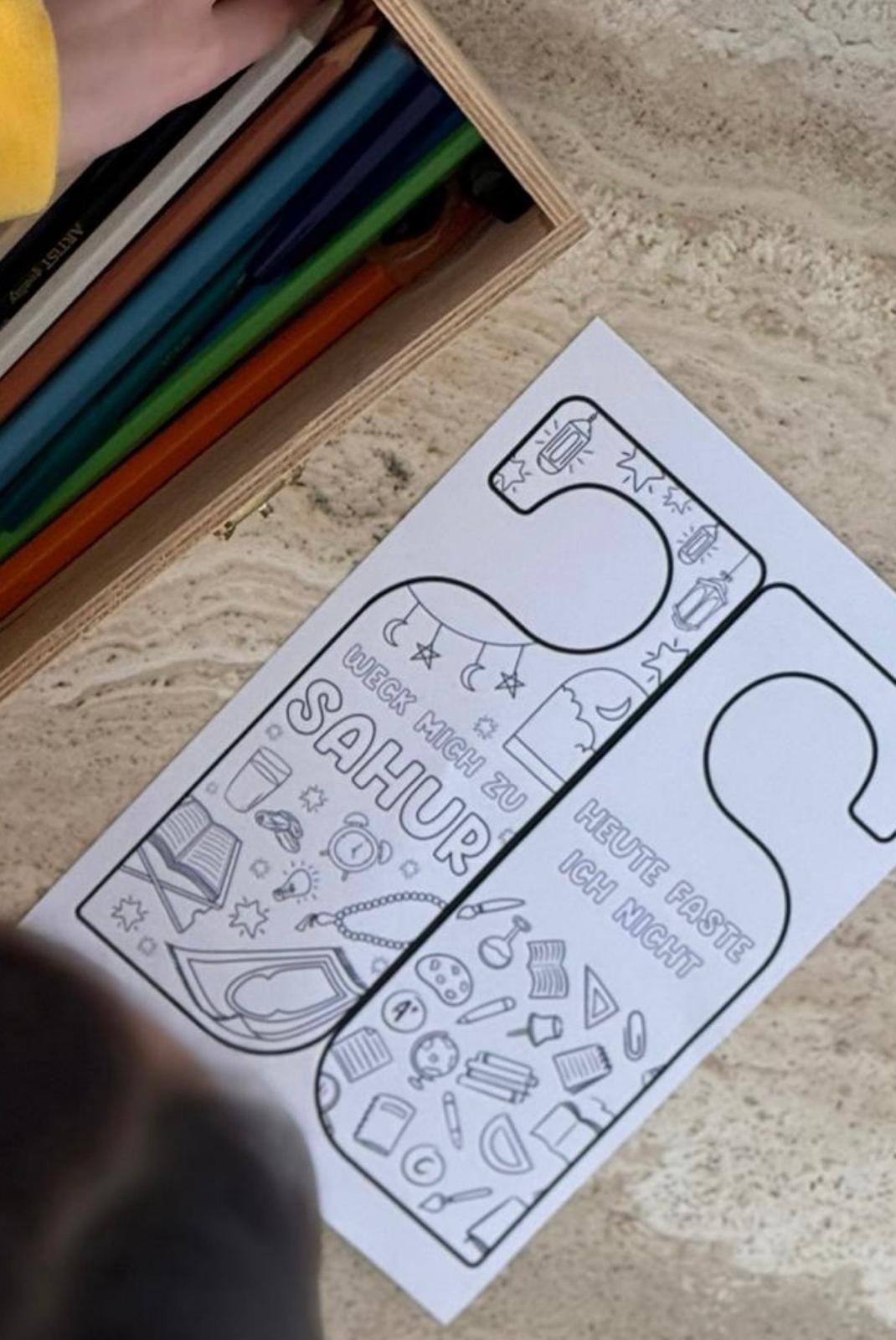 Gratis - Weck mich zu Sahur Malvorlage