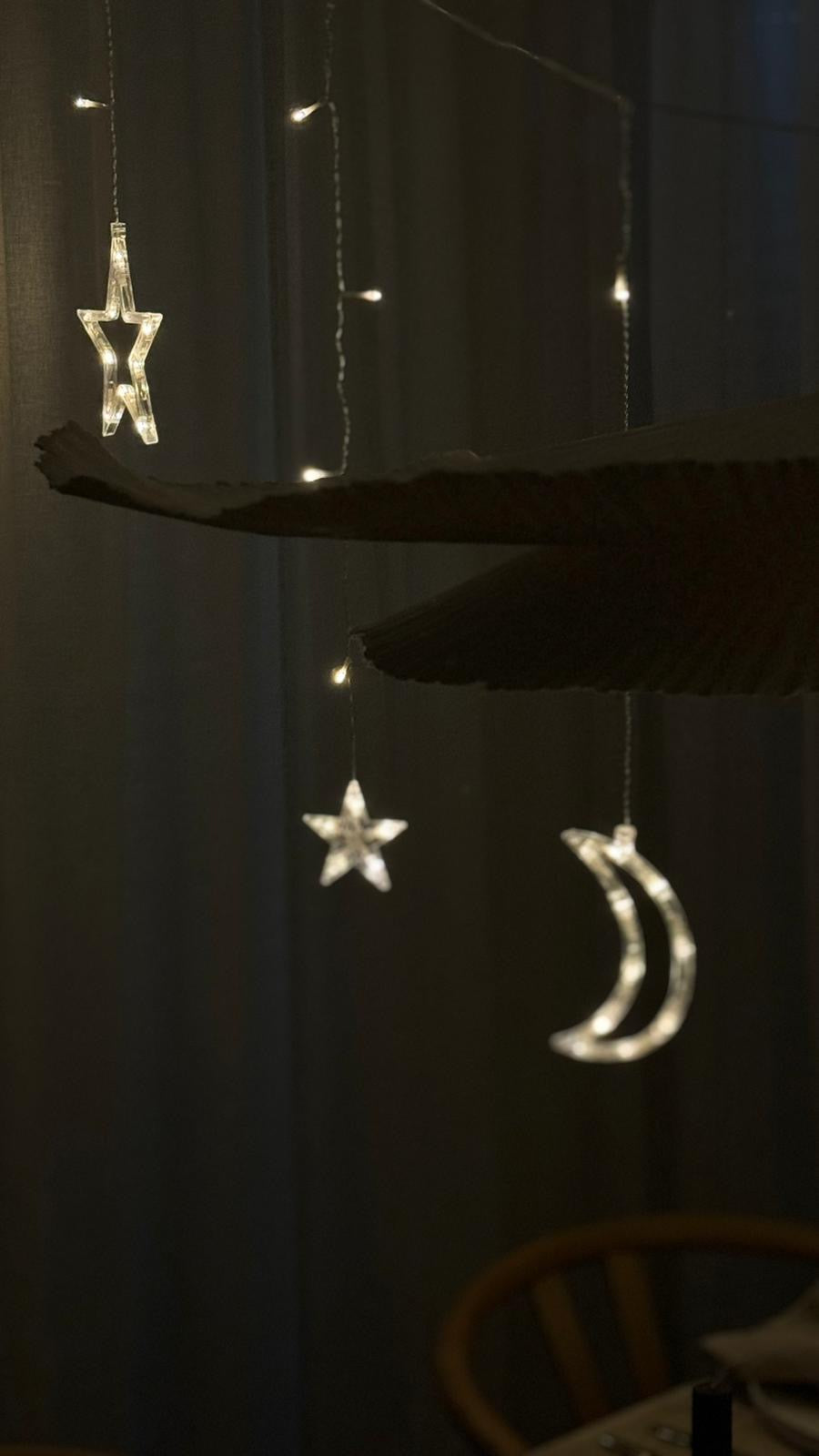 Lichterkette Sterne & Mond