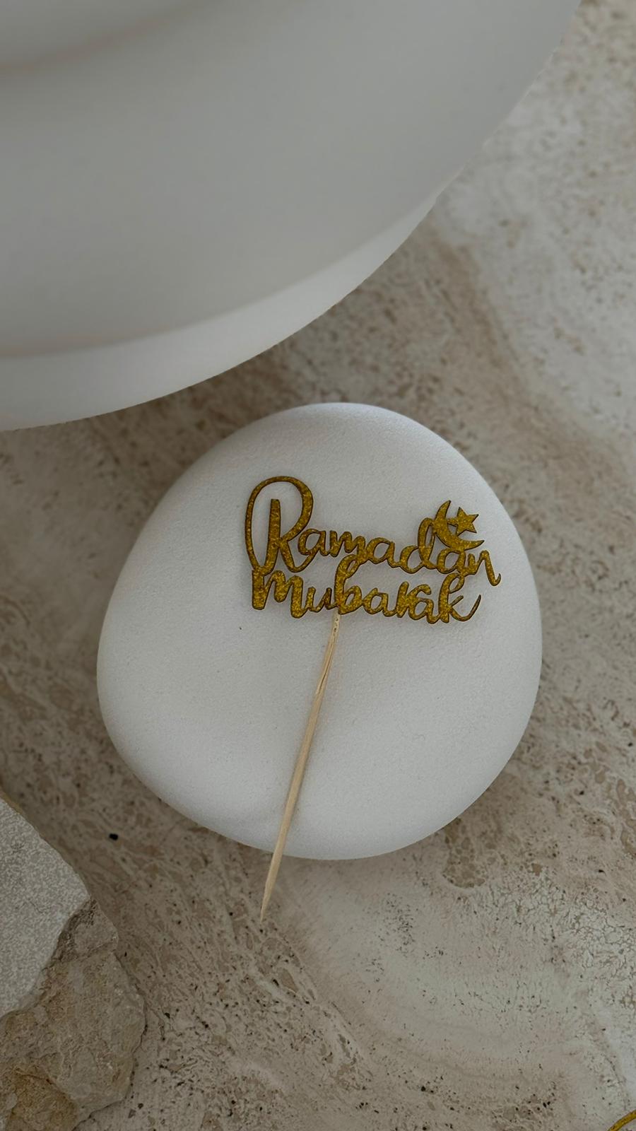 Cupcake Topper Ramadan Gold