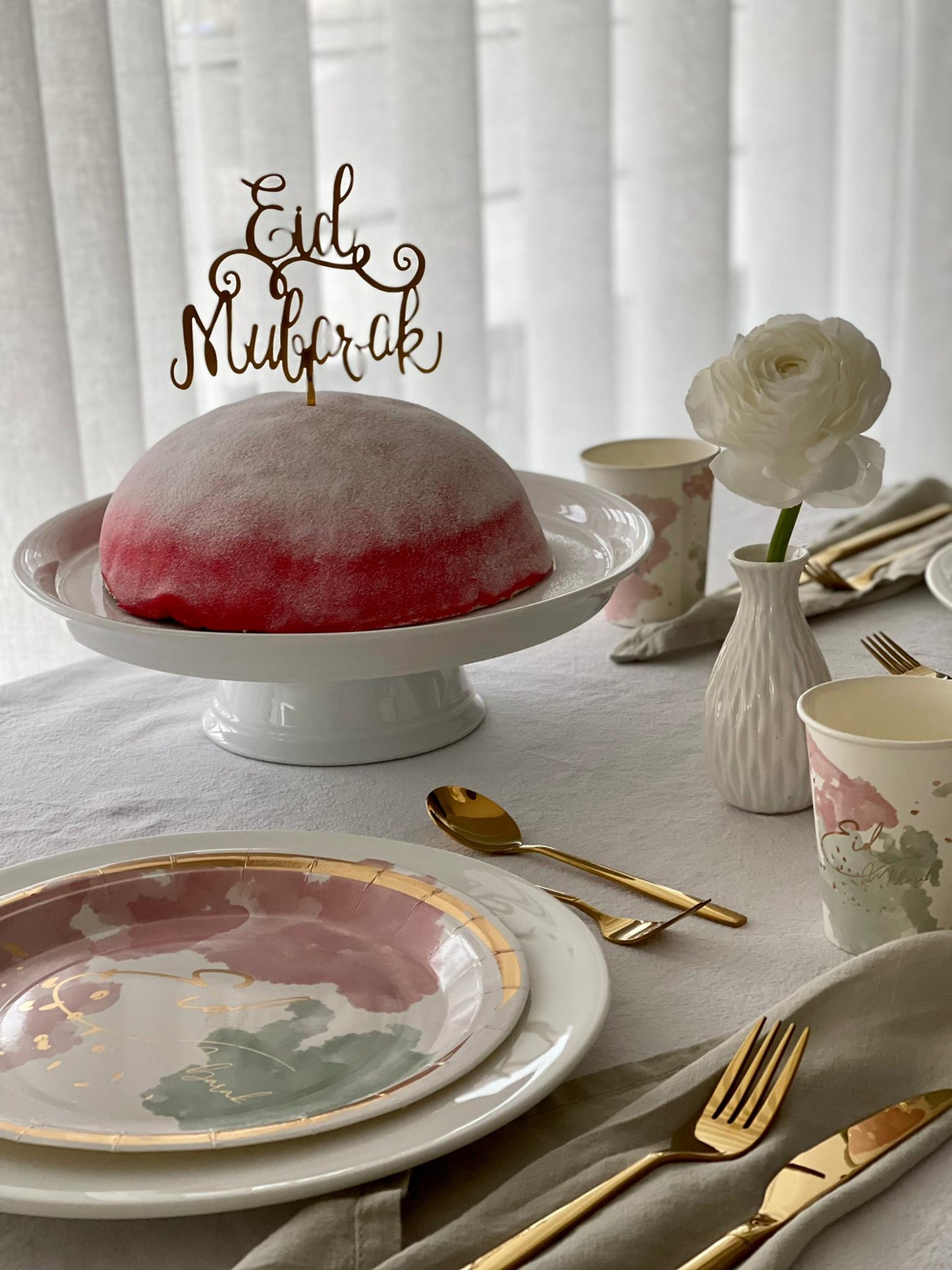 Torten Topper Eid Mubarak Gold