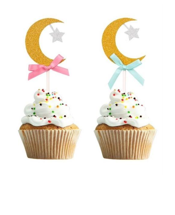 GRATIS - Cupcake Topper Rosa / Blau