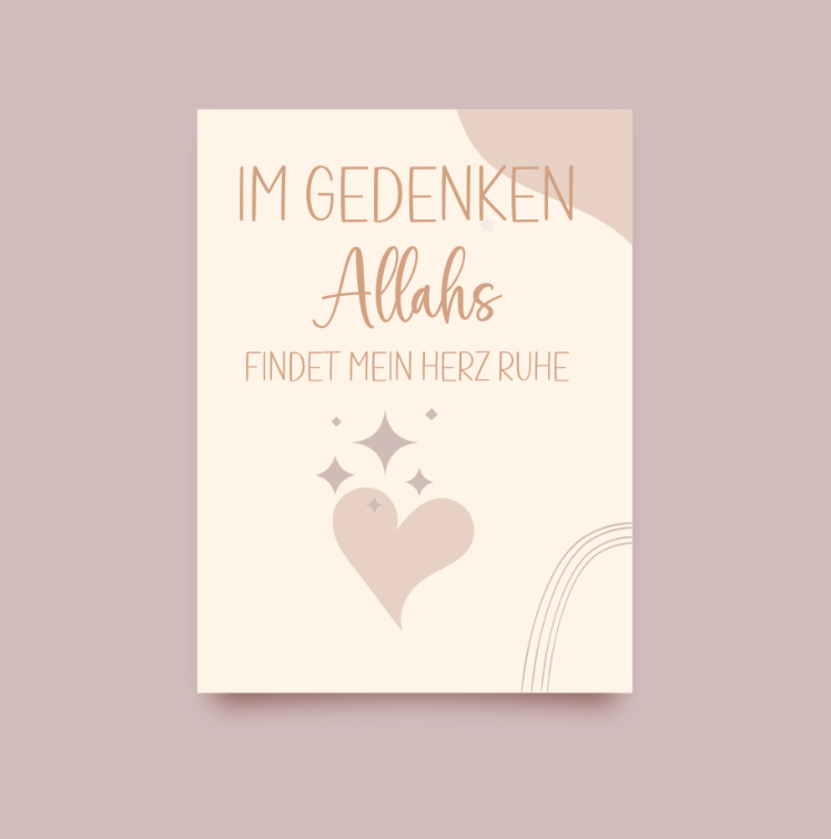 Affirmationsposter “Ich glaube an Allah” 3-er Set