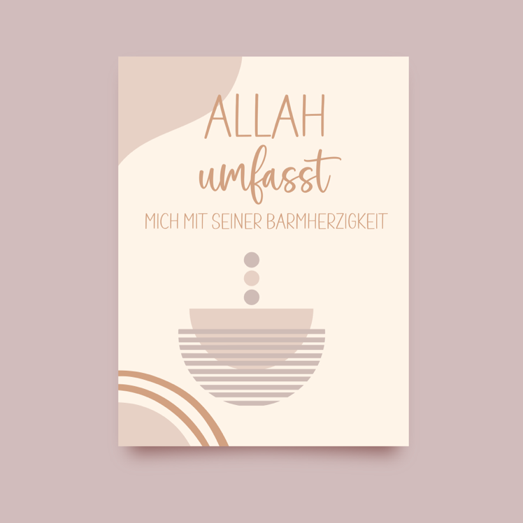 Affirmationsposter “Ich glaube an Allah” 3-er Set