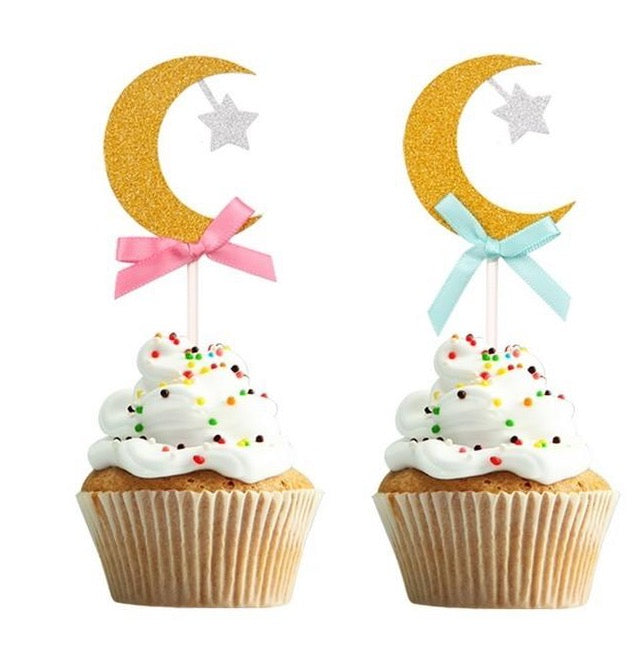 GRATIS - Cupcake Topper Rosa / Blau