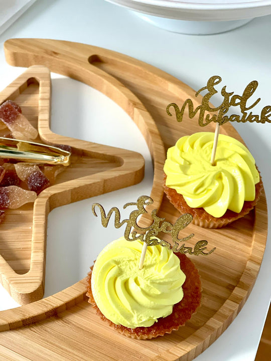 Ausverkauf - Cupcake Popper Eid Gold / Silber