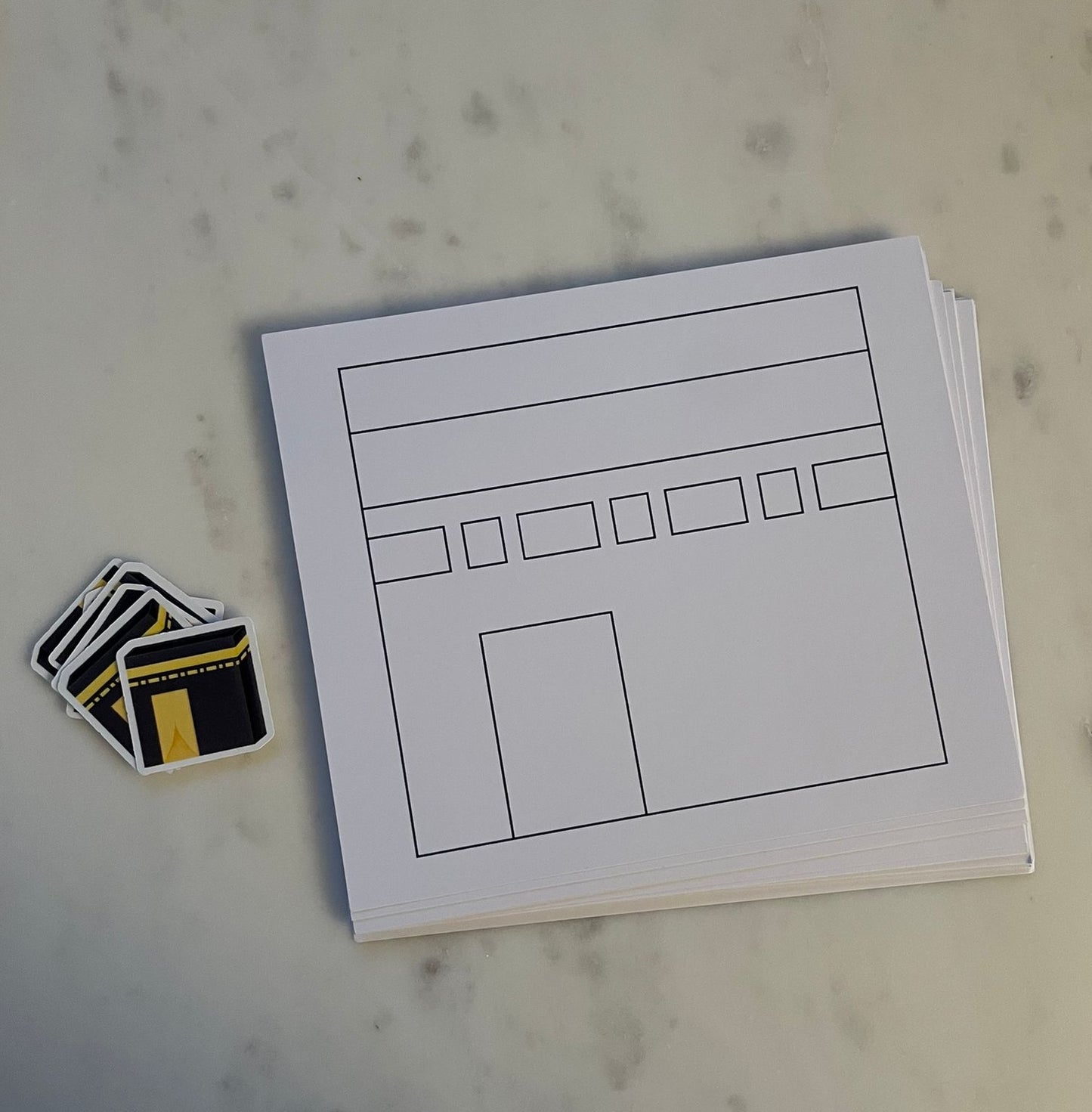 Gratis - Kaaba Malvorlage