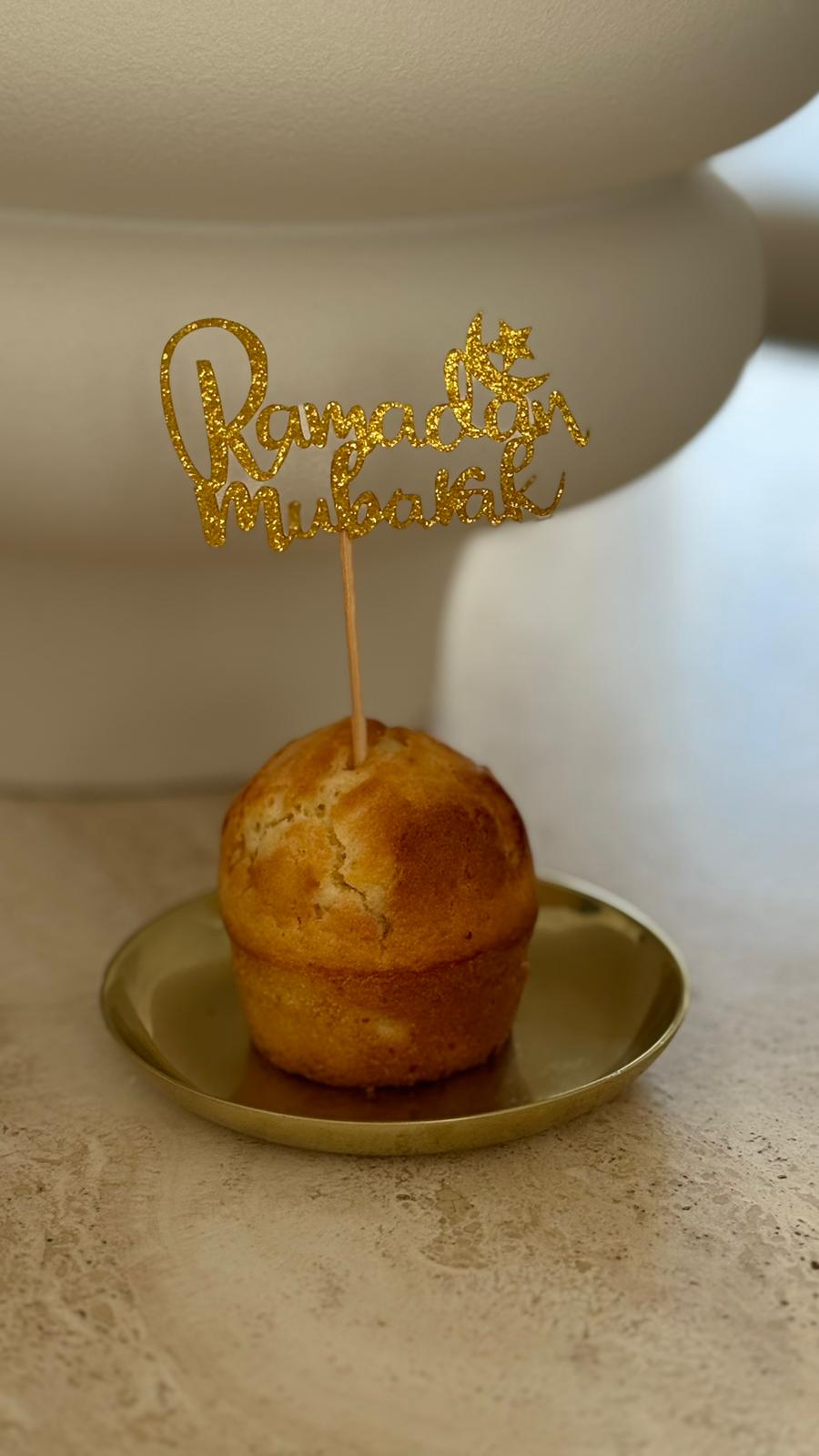 Cupcake Topper Ramadan Gold