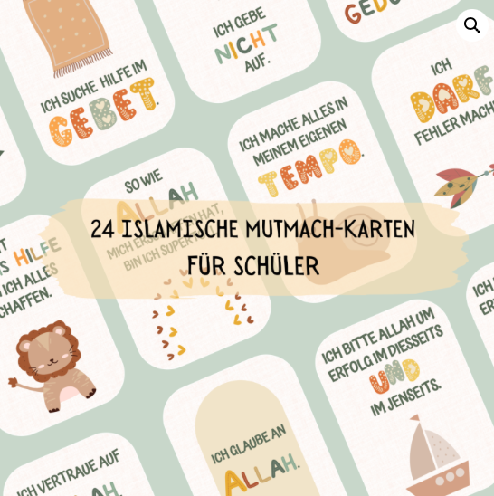 Islamische Mutmach-Karten für Kinder