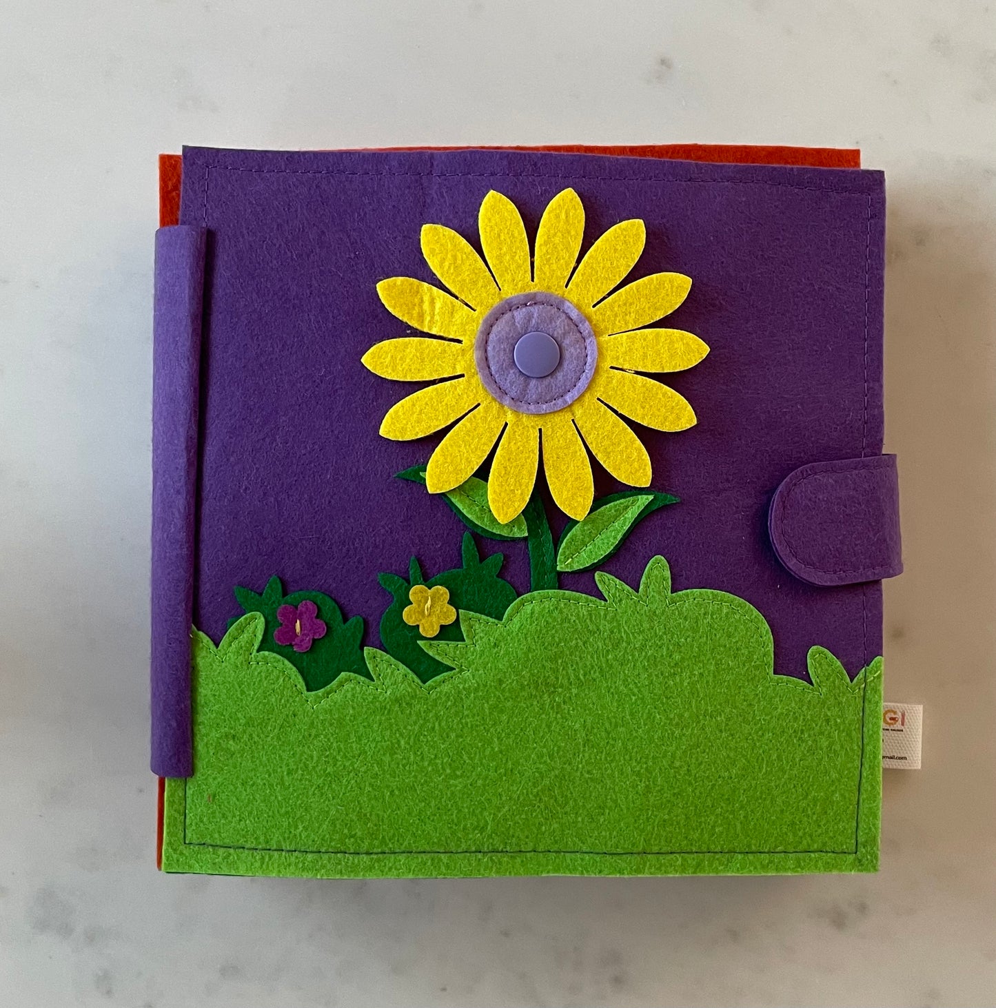 Quietbuch "Sonnenblume" inkl. Wunschname