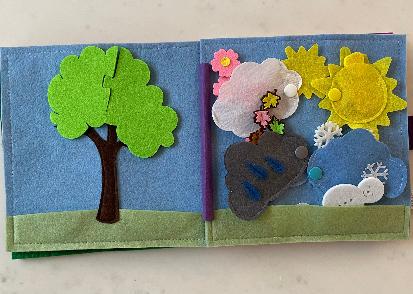 Quietbuch "Sonnenblume" inkl. Wunschname