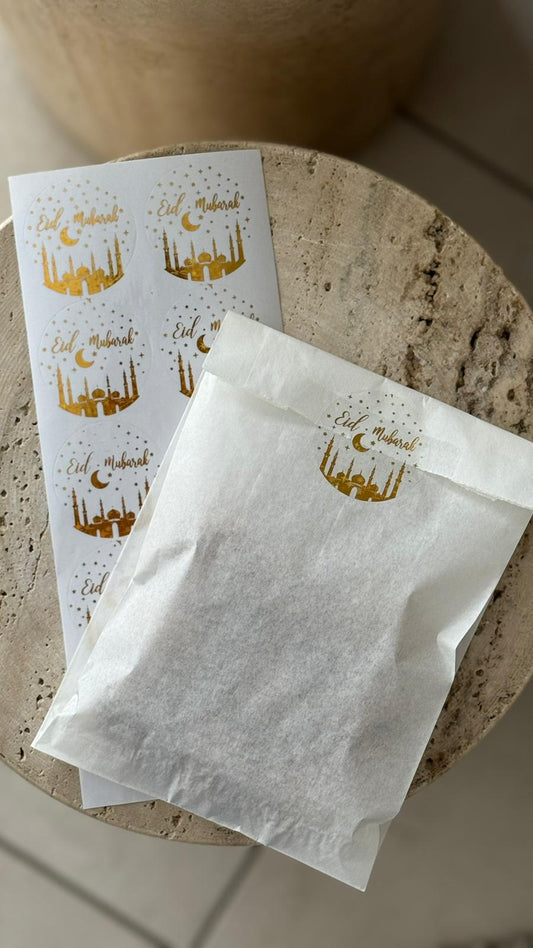 10 Eid Sticker Gold Moschee