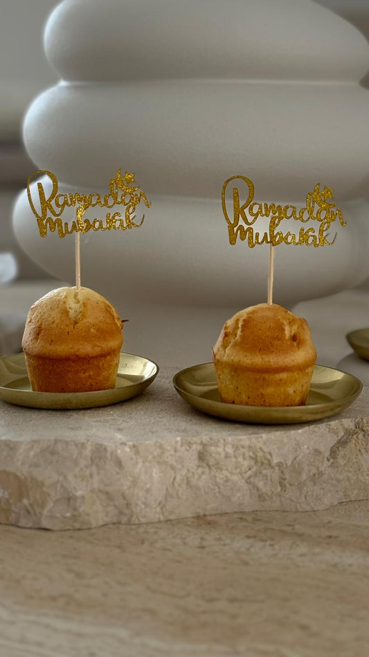 Cupcake Topper Ramadan Gold