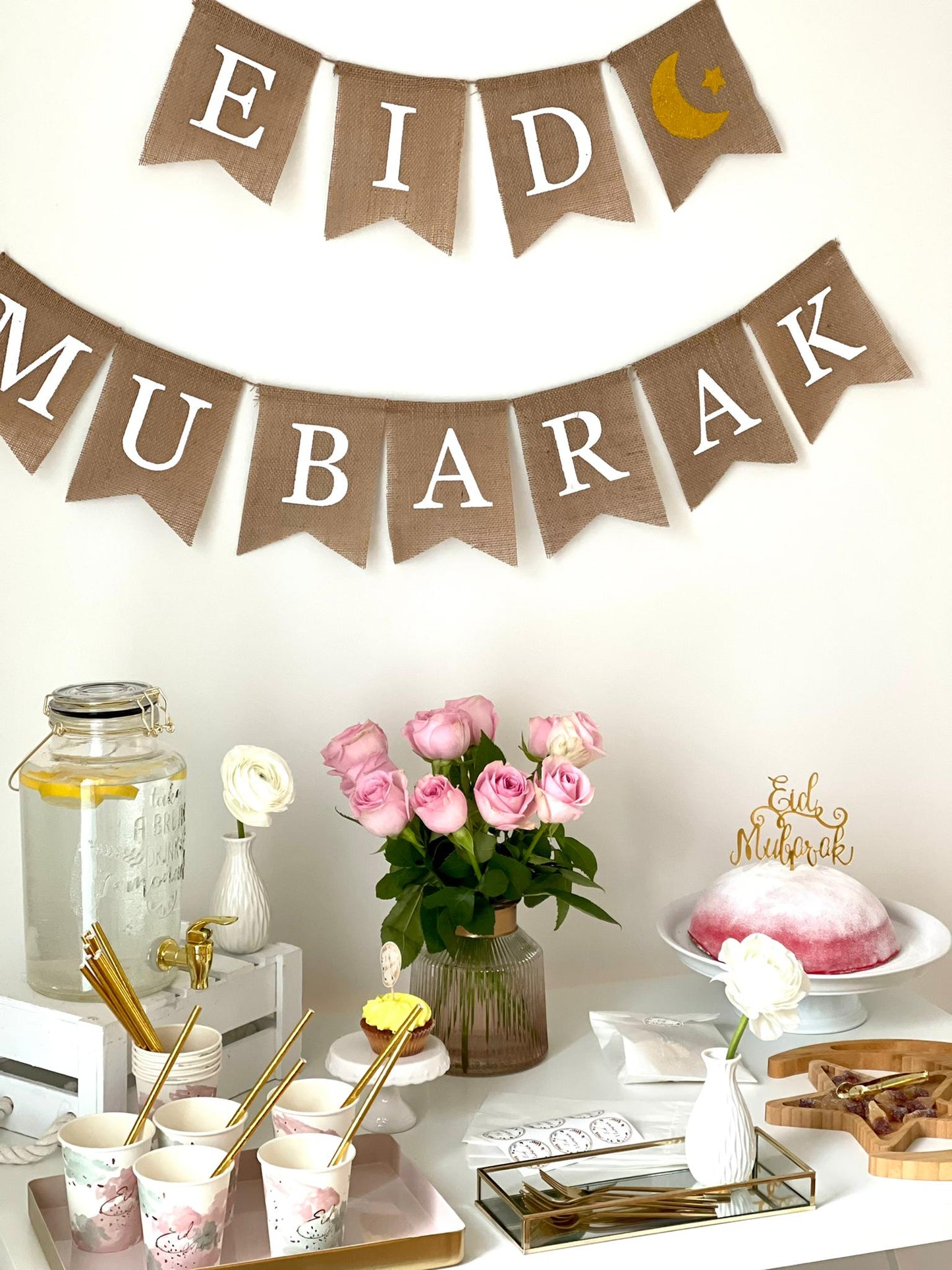 Torten Topper Eid Mubarak Mondsichel