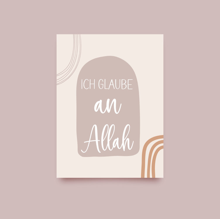 Affirmationsposter “Ich glaube an Allah” 3-er Set