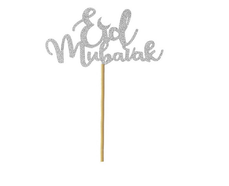 Cupcake Topper Eid Gold / Silber