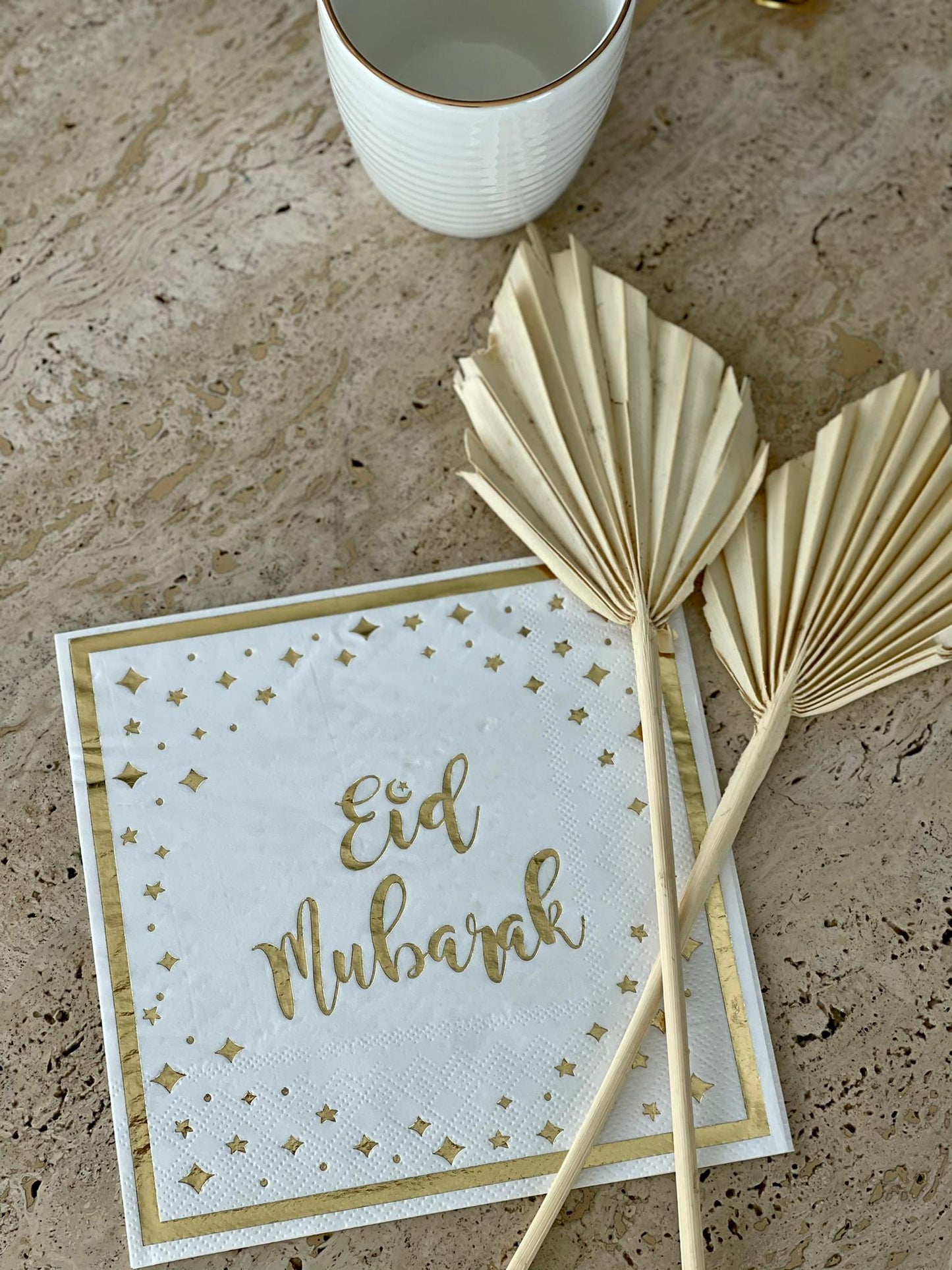 Servietten Eid Mubarak Gold